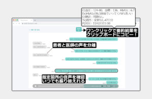 声をカルテ化するAIツール