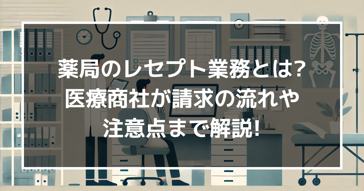 薬局のレセプト業務とは?医療商社が請求の流れや注意点まで解説!